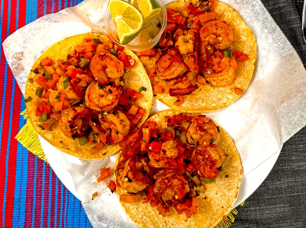 SHRIMP TACOS